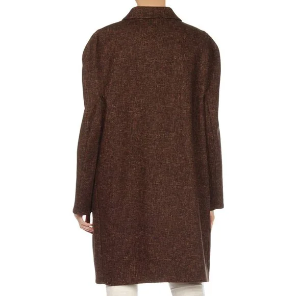 MARNI COAT LONG OVERSIZED JACKET MULTI COLOR WOOL CANVAS IT 46 / US 10